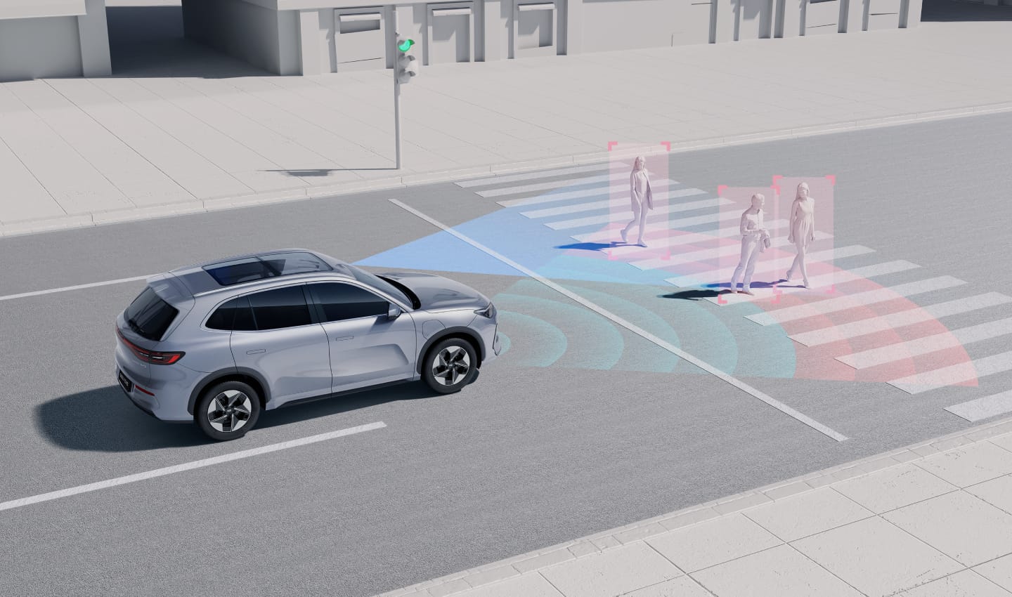 AUTOMATIC EMERGENCY BRAKING (AEB)
Detects potential collisions and automatically use the brakes to help prevent or reduce the impact of accidents, enhancing safety in critical situations.