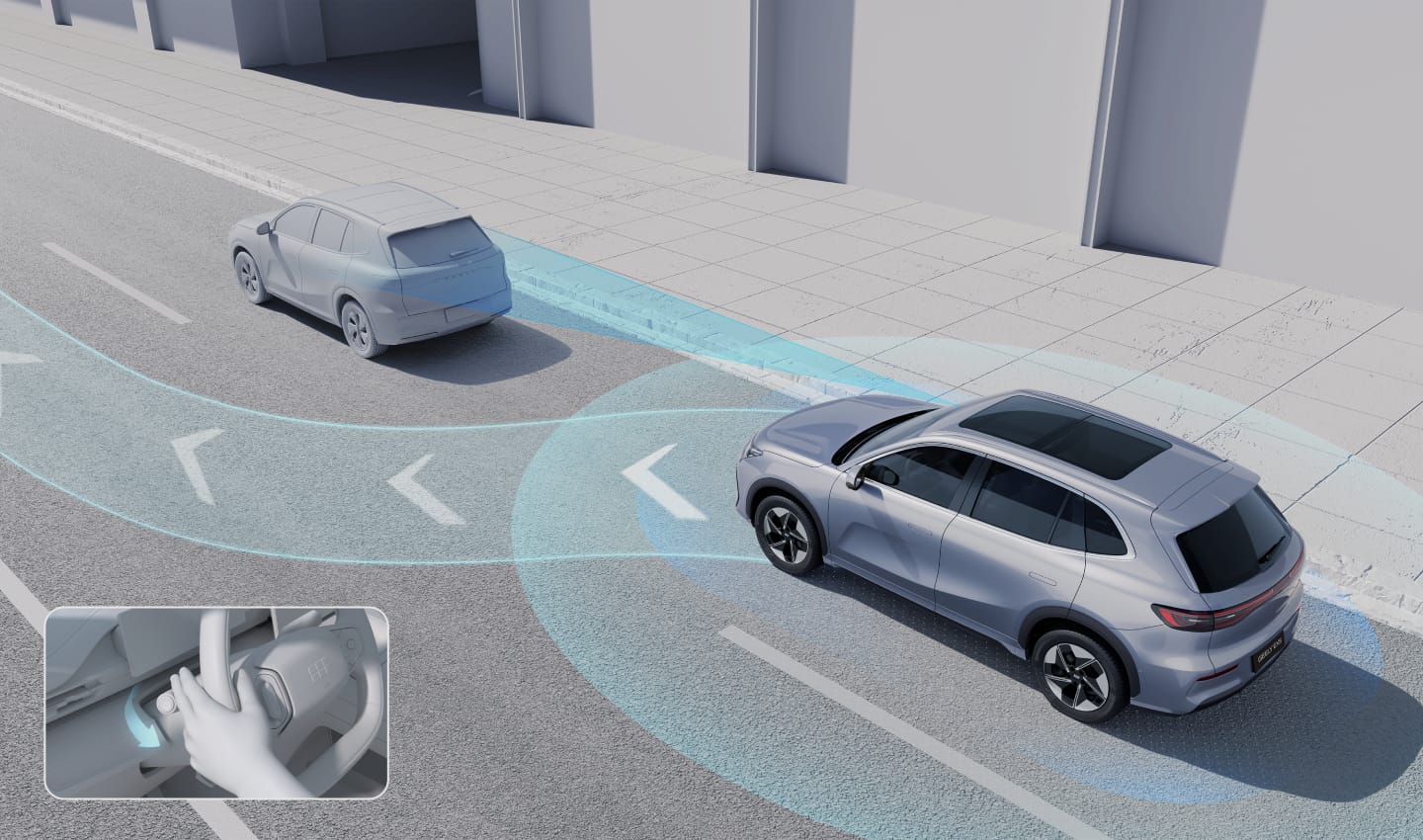 AUTO LANE CHANGE ASSIST (ALCA)
Available exclusively on highways, this system enhances driving convenience by autonomously changing lanes after the driver moves the shifter. It detects slower-moving traffic and executes a smooth, safe lane change, ensuring a more effortless and intelligent driving experience.